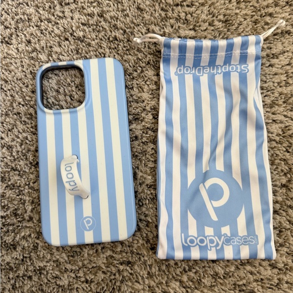 Loopy Case Blue and White Striped Phone Case - Picture 1 of 1